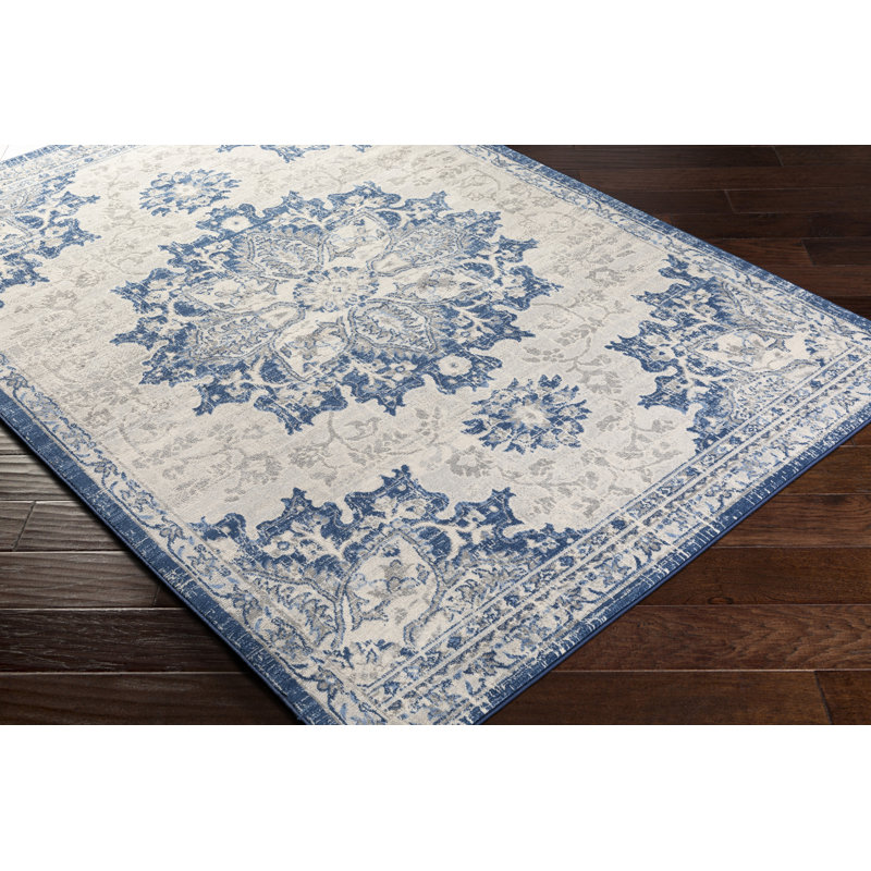 Charlton Home® Swaney Jute/Sisal Blue Rug & Reviews Wayfair
